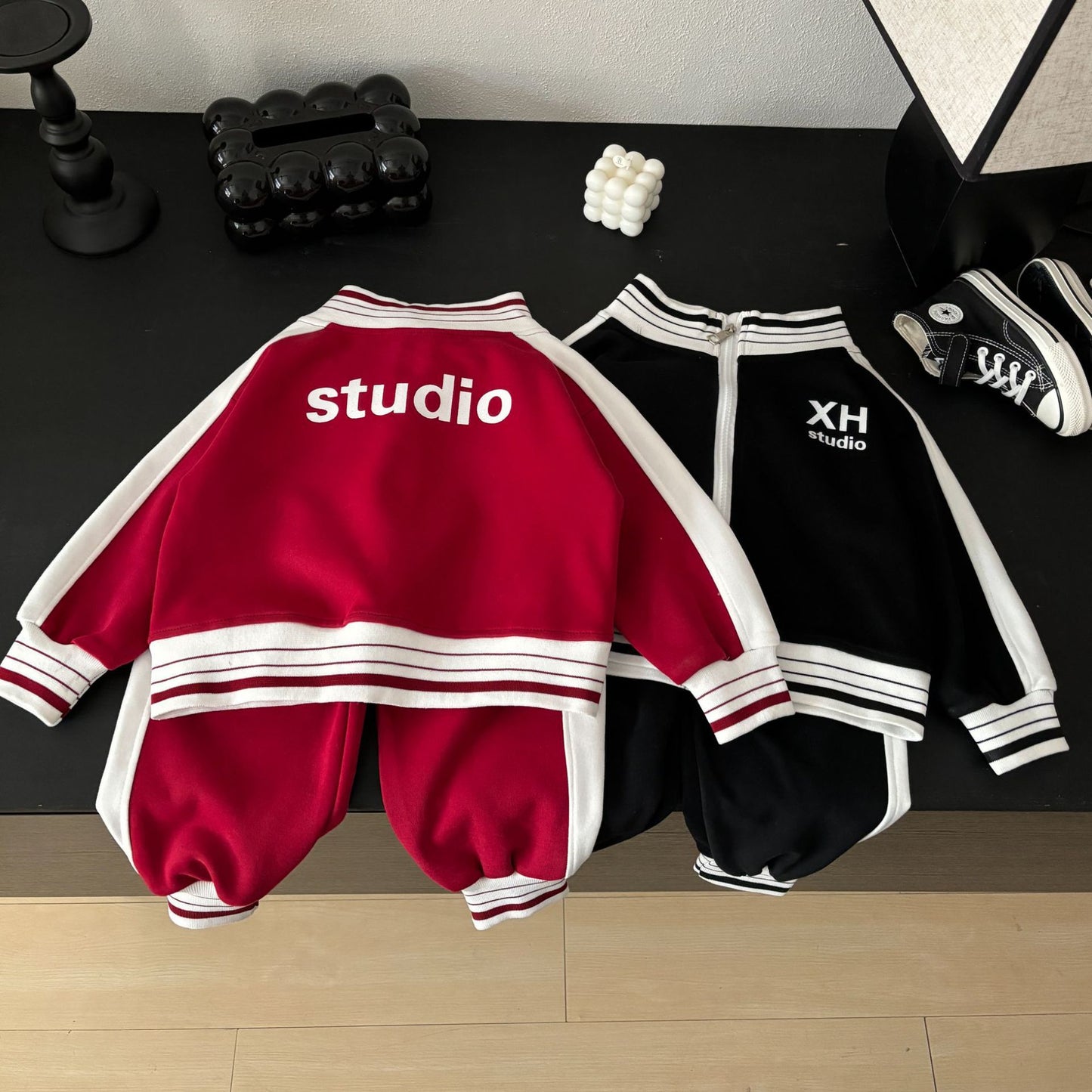 Childrens Korean-style Sports Top And Pants Set