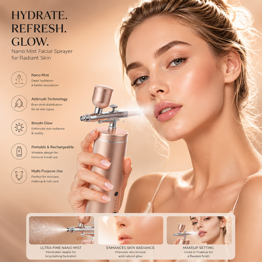 Facial Lift, Tattoo Nano Mist Facial Sprayer, Oxygen Jet, Mini Air Compressor Kit, Airbrush Paint Spray Gun