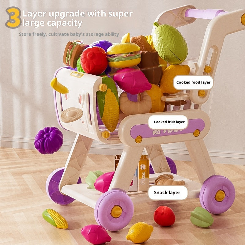 Kitchen Kids Toy Fruit Cart Gift