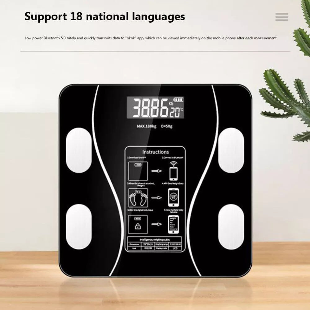 Bluetooth Body Fat Scale - Black