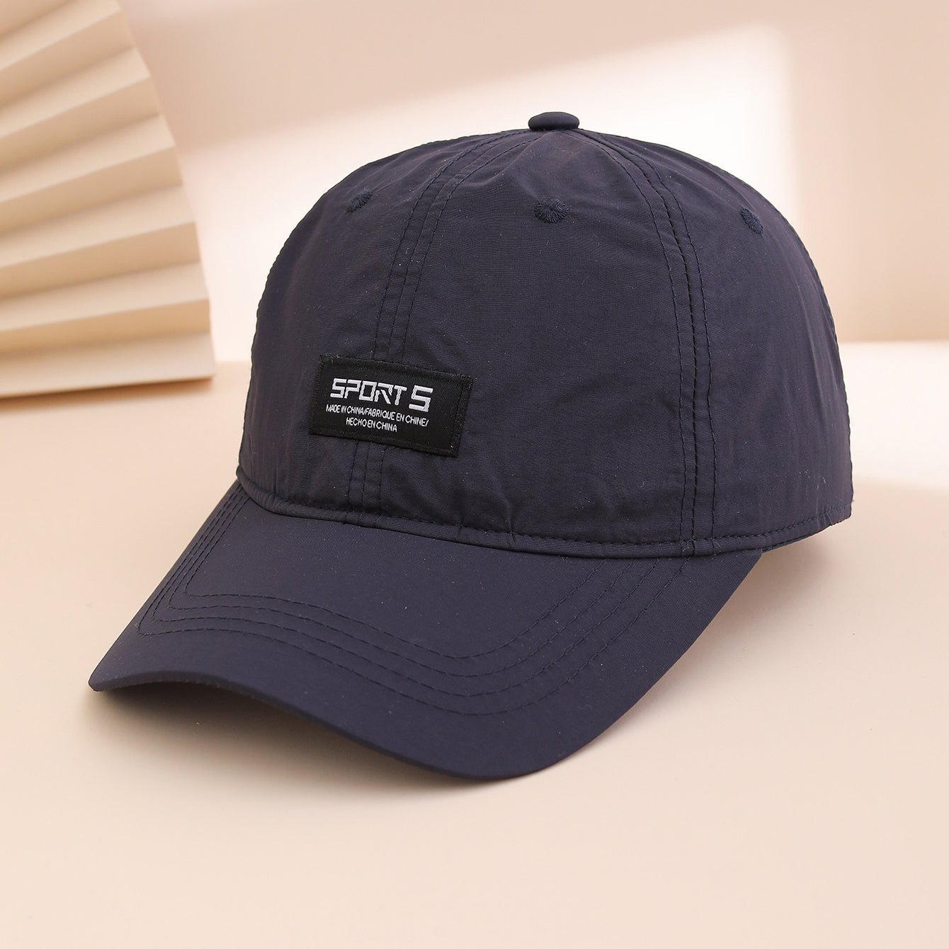 Korean Version Of A Simple Solid-color Embroidered Letter Quick-drying Baseball Cap With Adjustable Soft Top Sunshade Beanie Hat, Suitable For Outdoor Versatility