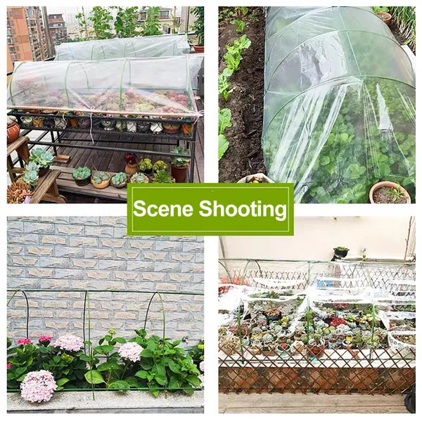 12PC 4ft*0.31inch Small Greenhouse Plastic Elbows, Garden Arch Support Accessories, Greenhouse Arch Pole Connecting Pipes, Support Fixtures
