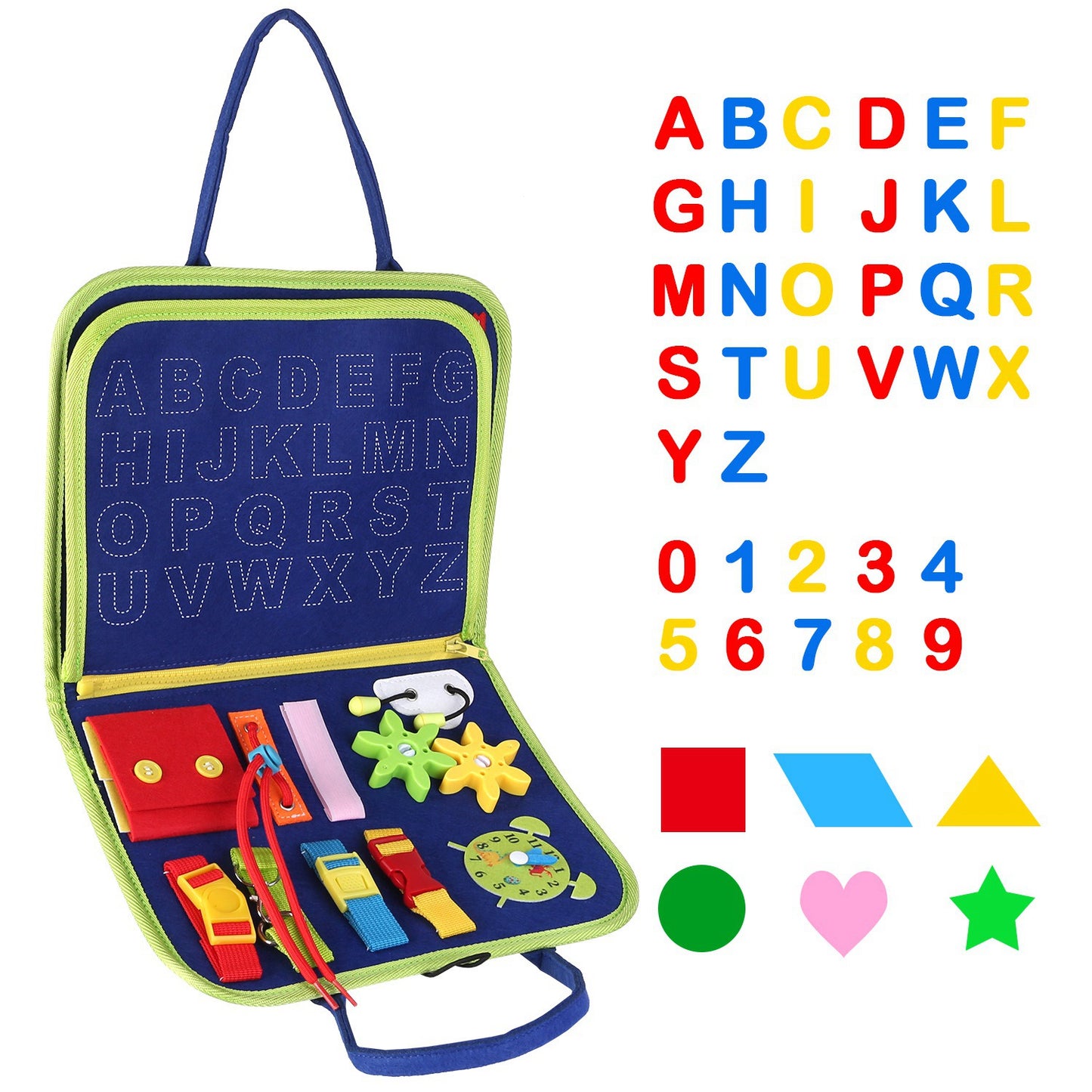 1Set Kids Busy Board Sensory Activity Board Preschool Learning Toys Montessori Educational Gift For 1 To 6 Years Old Baby Toddler Girls Boys