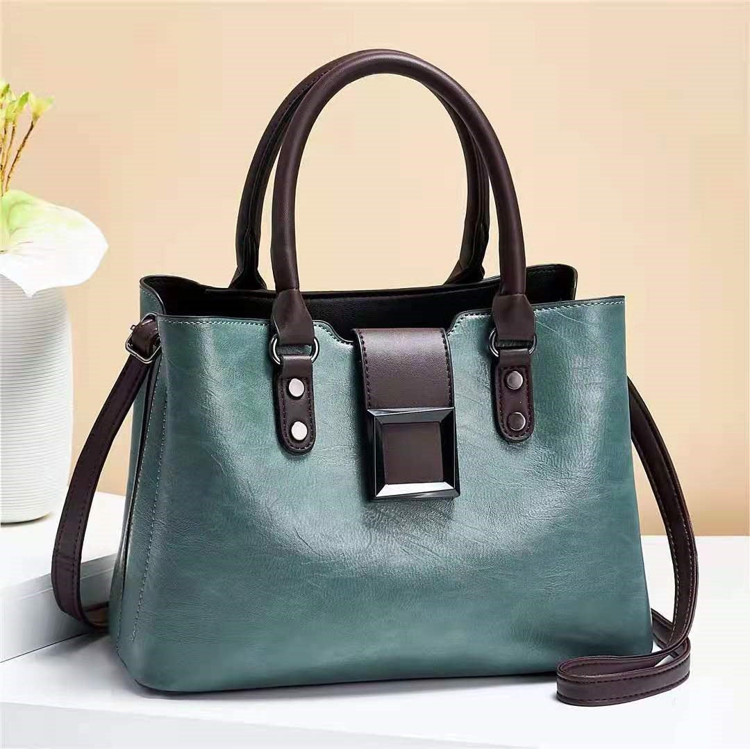 Korean-style Large-capacity Multi-layer PU Leather Shoulder Crossbody Bag
