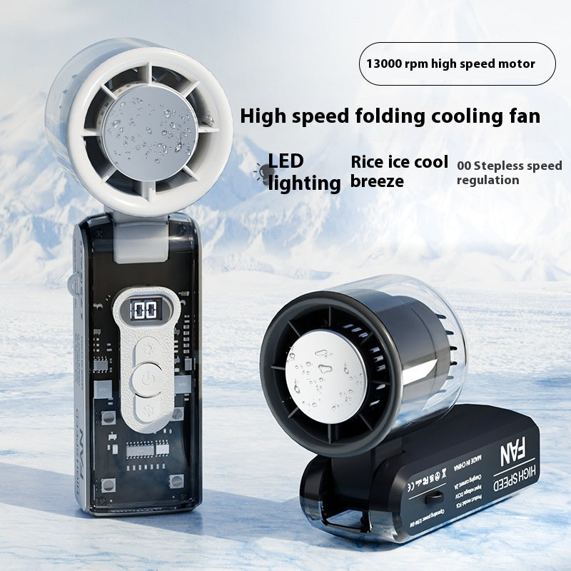Handheld High-speed Folding Ice Cooling Fan