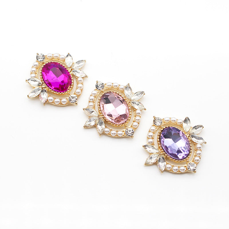 Glass Openwork Rhinestone Jewelry For Headwear And Bag Accessories