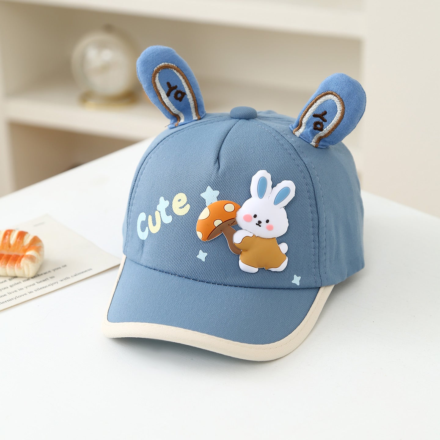 New Children's Hat - Korean Style Baby Three-dimensional Rabbit Ears Cartoon Mushroom Rabbit Baseball Cap For Both Boys And Girls For Outings