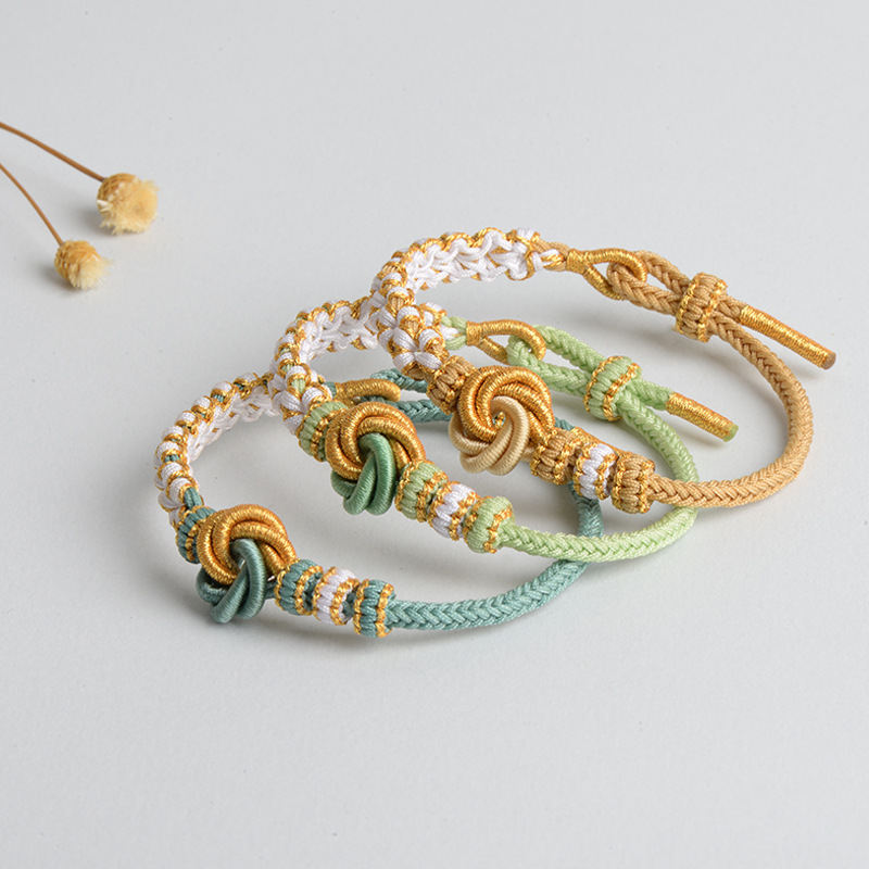 Diy Hand-woven Knot Bracelet Peach Blossom Knot Carrying Strap Wearable Shipping Beading Accessories Bracelet