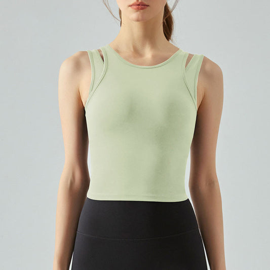 Women's Sports Vest With Chest Pad Running Training Fitness Shockproof Yoga Bra