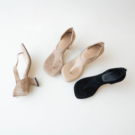 Womens Slip-on Square-toe Fashion Sandals