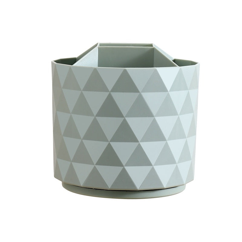 Diamond-shaped Separated Desktop Beauty Brush Storage Box