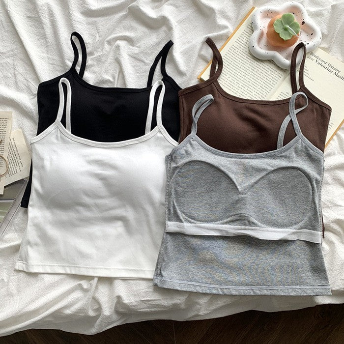 Pure Cotton Beauty Back All-matching Girlish Chest-wrapped Vest