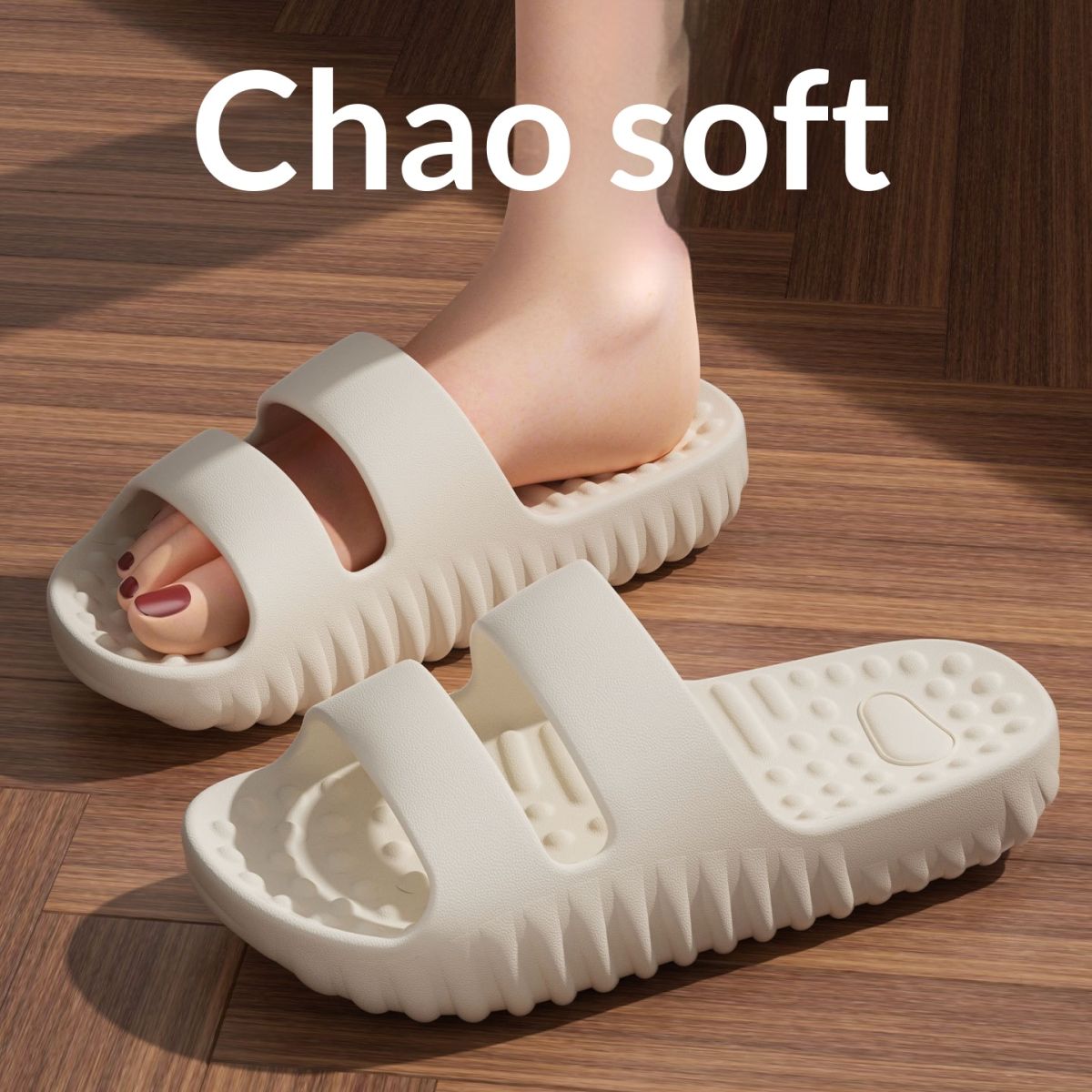 Thick-soled Massage Slippers Indoor Home Use Non-slip And Quiet EVA Material Deodorizing
