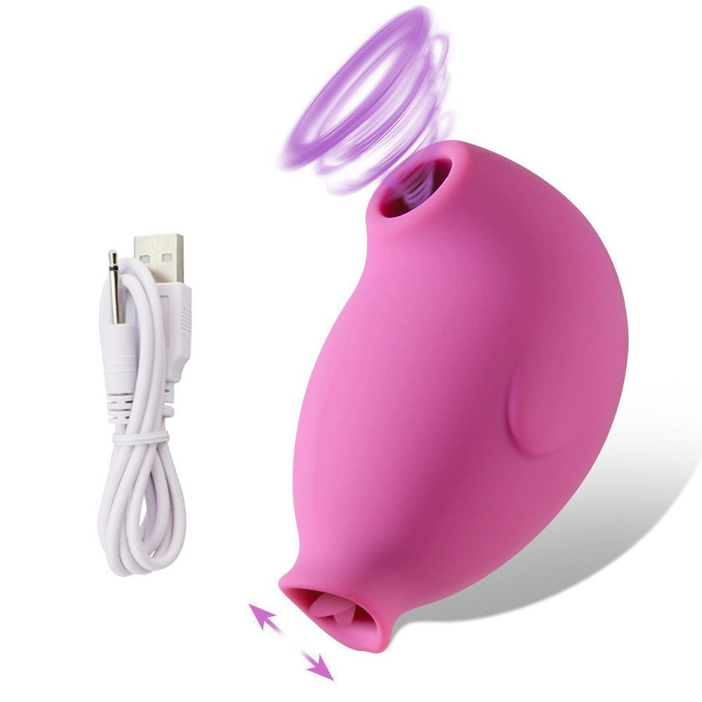 Penguin-shaped Silicone Simulation Toy For Oral Sex And Self-pleasure, With Variable-frequency Charging And Vibrating Function