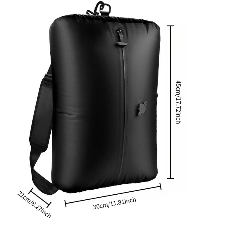 Black Shoulder Strap Compression Bag, Adjustable Shoulder Strap Design, Easy To Carry, Waterproof And Moisture-proof Portable Clothing Storage Bag For Travel And Family Organization