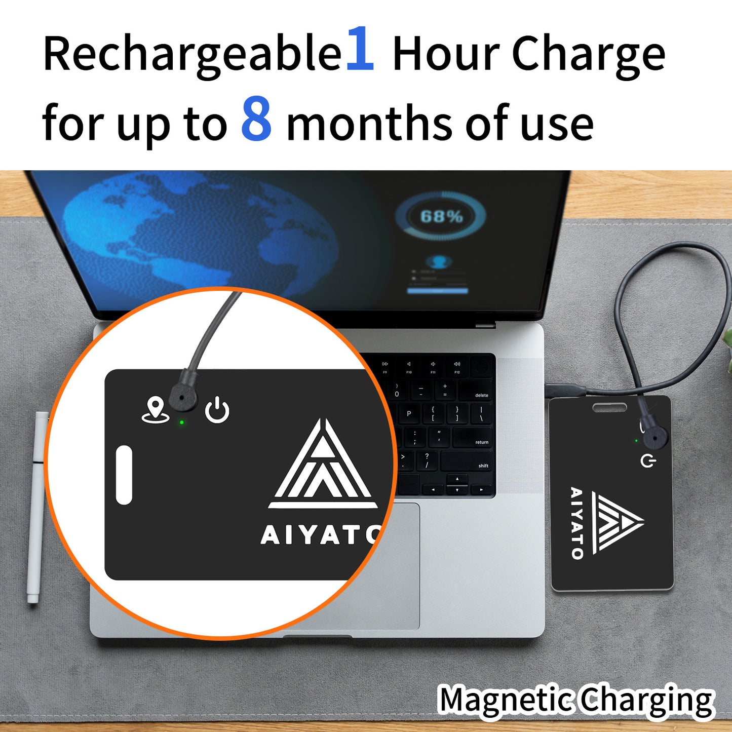 Anti-loss Alarm Device Ultra-thin Card Wireless Charging