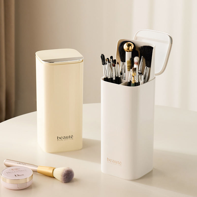 Large Capacity Light Luxury Automatic Lifting Makeup Brush Can