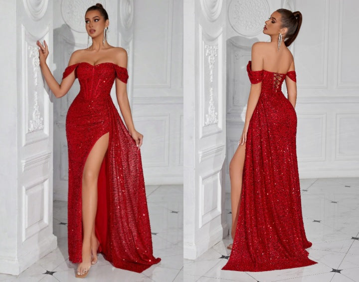 Best-selling Beaded Strapless Sexy Dress For Women