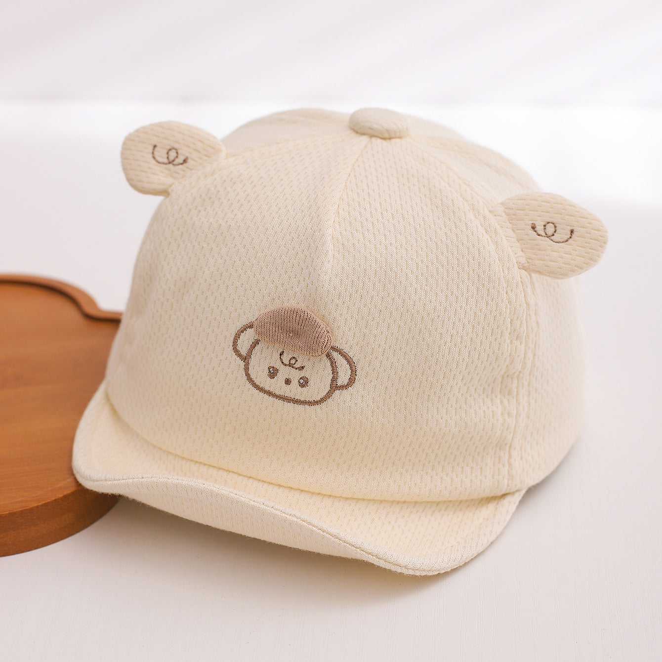 Summer Baby-style Cartoon Teddy Bear Soft-brimmed Baseball Cap For Outdoor Sun Protection, Cute Style, Baseball Cap With A Brim, Suitable For Daily Outings.