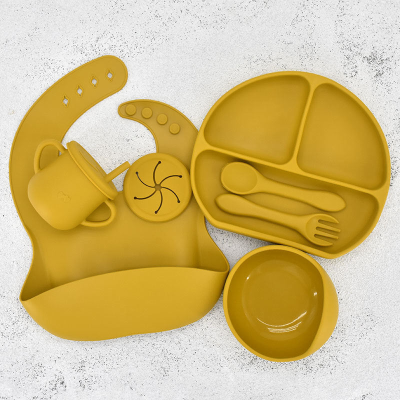 Food Grade Silicone Feeding Cutlery Set Children's Dinner Plate