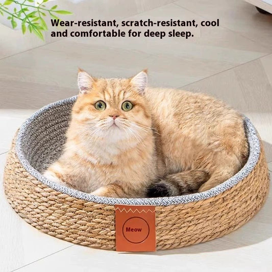 Breathable And Comfortable Rattan Pet Cat Nest