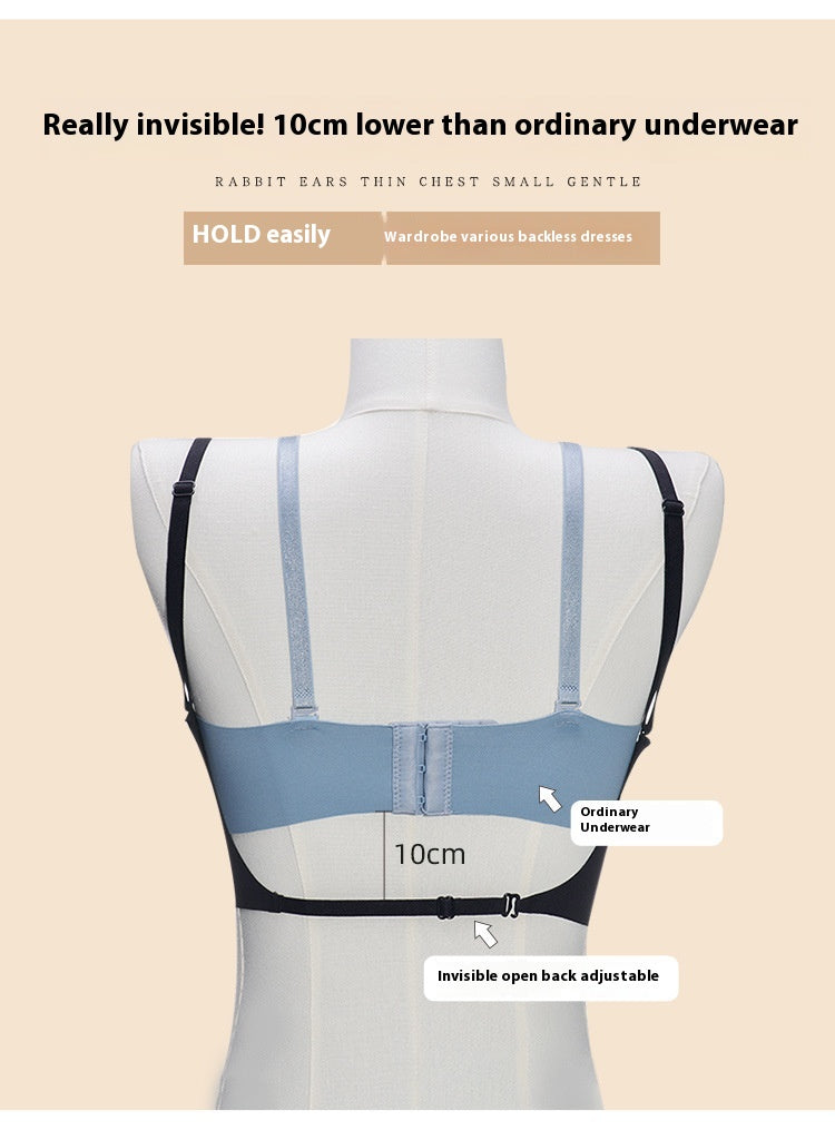 Women's U-shaped Beauty Back Push Without Back One-piece Bra