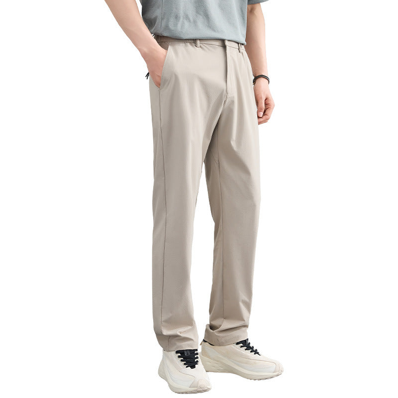 Summer Ice Silk Cooling High-Elastic Mens Casual Pants