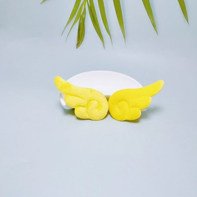 Cute Double-sided Plush Angel Wings DIY Accessories Hair Clips Barrettes Cake Toppers Toy Decoration Materials