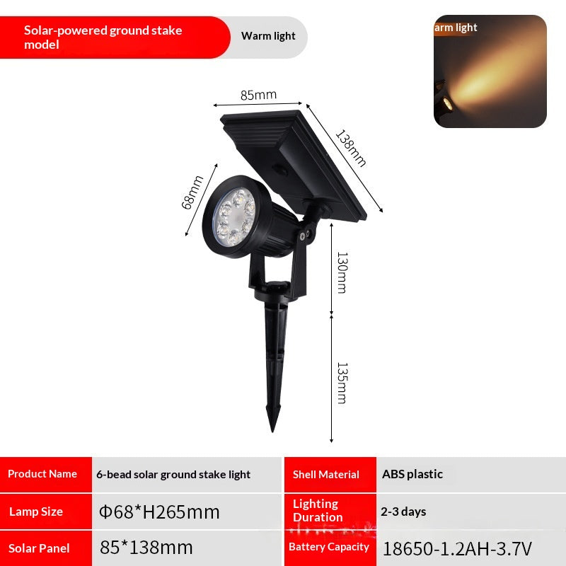 Solar-powered Spotlight Outdoor Ambiance Waterproof