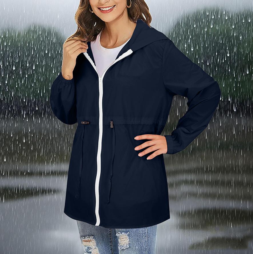 Womens Outdoor Waterproof Jacket Windbreaker