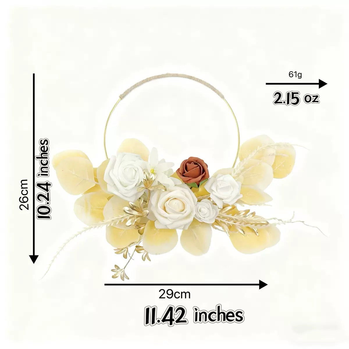 Artificial Floral Hoop Decor For Weddings, Parties & Home