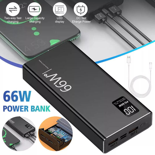9000000mAh Power Bank Pack Fast Charger 2 USB External Battery For Mobile Phone