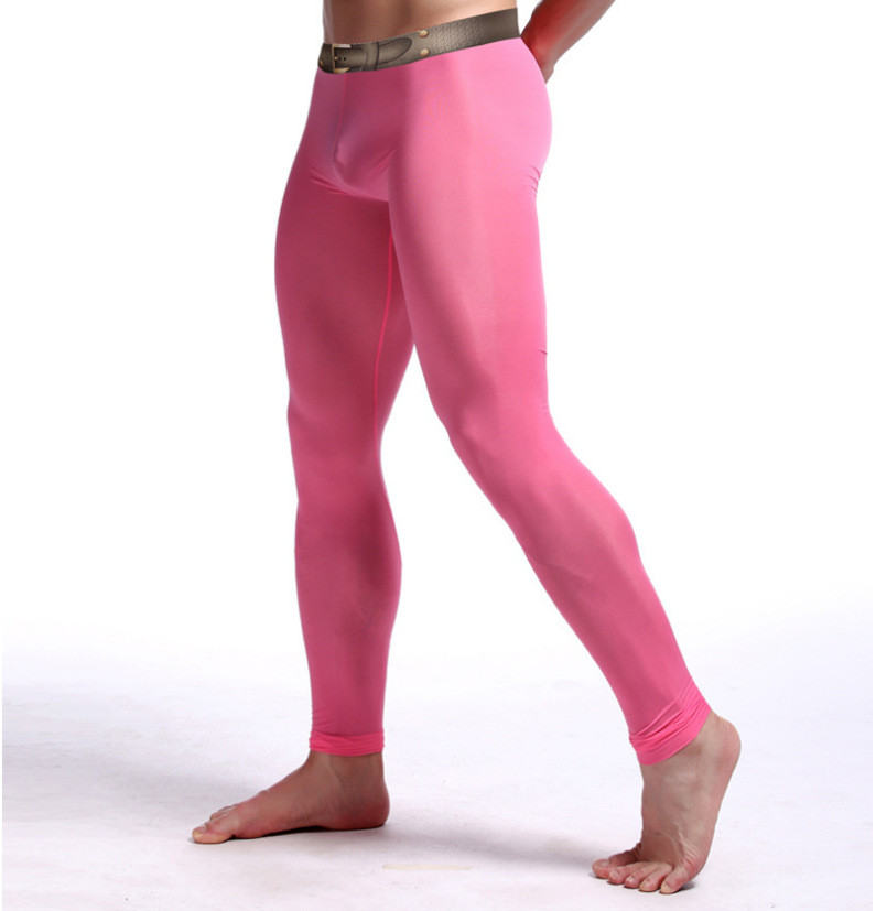 Warm Trousers Ice Silk Stretch Yoga Bodybuilding Bottoming Nine