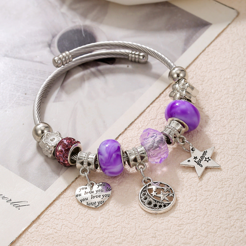 Panjia Fashion Best-Selling Titanium Steel Bracelet Versatile High-End Style Wristband Jewelry