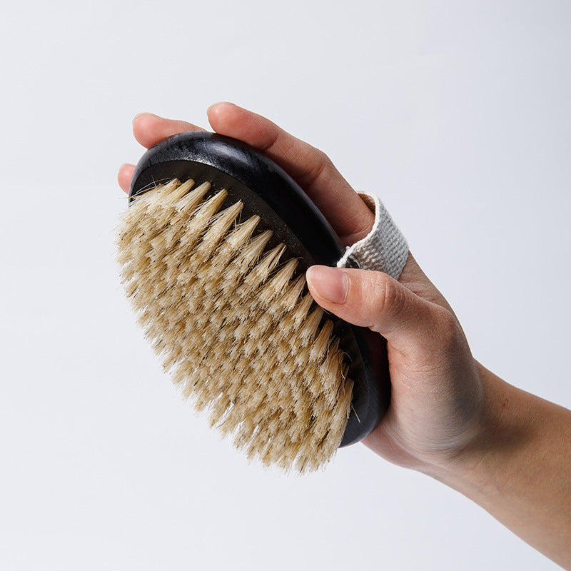 Household Black Beech Wood Bath Brush
