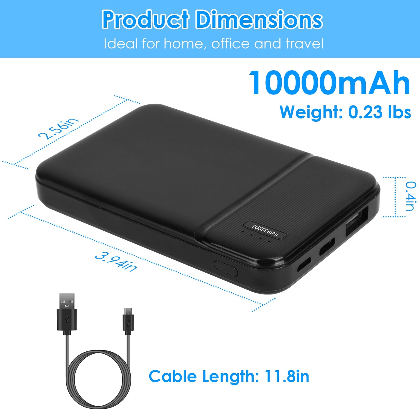 1Pc 30000mAh 20000mAh 1W MAh Fast Charging Power Bank Charger With 1 USB Cable Fit For IOS Phone 15 14 13 And More