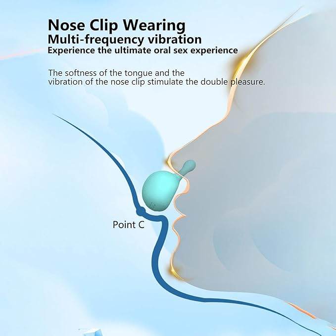 Nose Clip Oral Clit Stimulator Sex- Toy, Remote Control Clitoral Stimulation Blowjob Adult- Toys, High-Strength 10-Frequency Sexual- Pleasure Tools For Couples Women Viberator