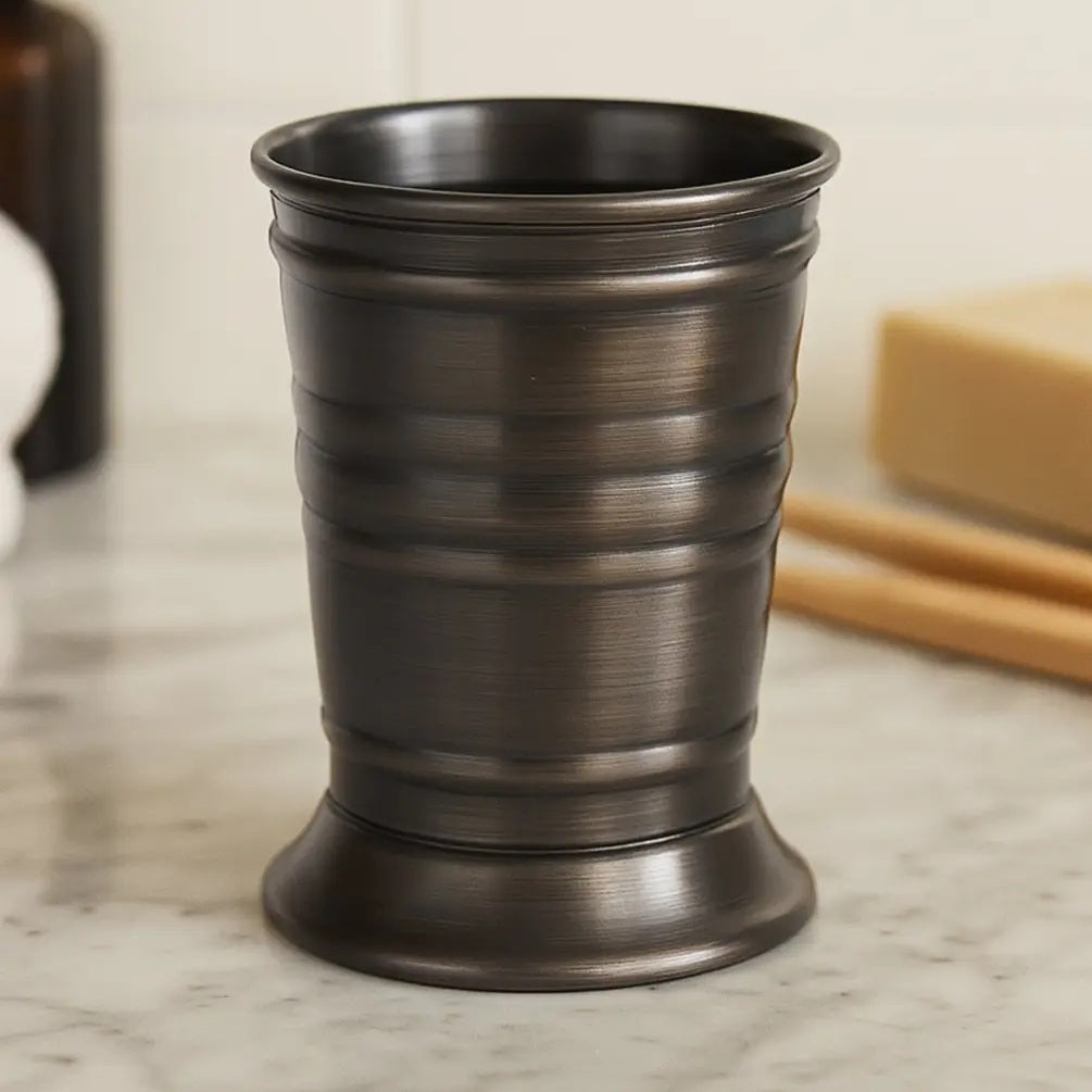 Stainless Steel Tumbler Bathroom Tumbler Cup Decorative Rinse Cup,Drinking Glass,Toothbrush & Makeup Brush Holder For Vanity Countertops,Sink & Desk
