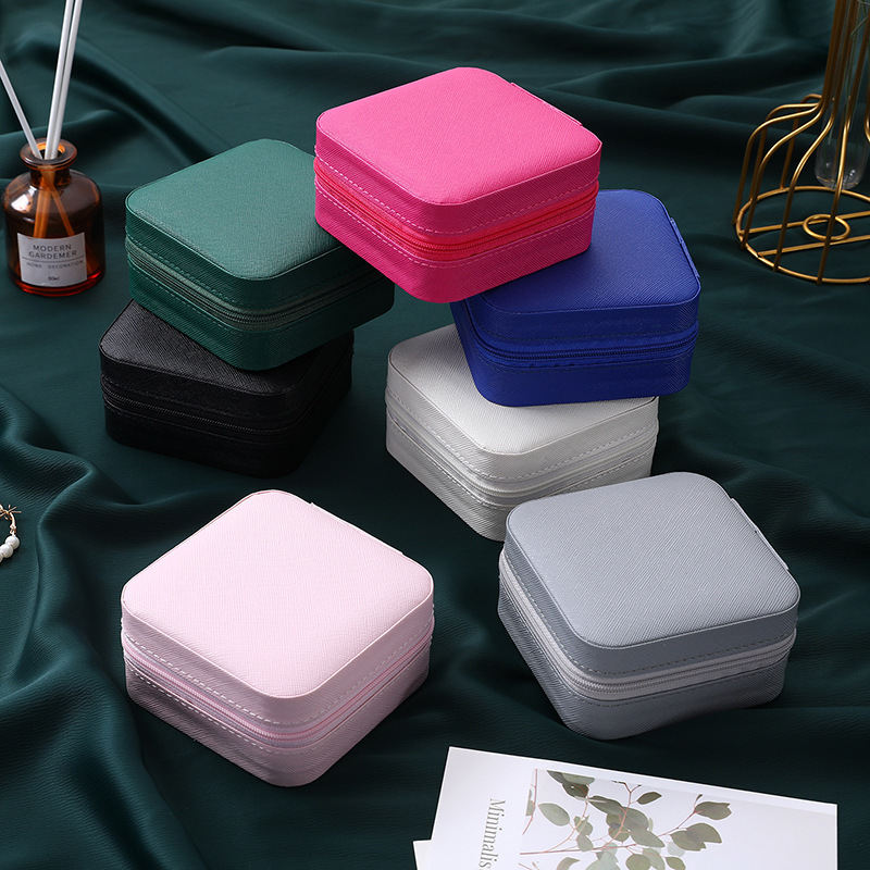 Multifunctional Portable Flip Flannel Jewelry Earrings Ear Studs Accessories Storage Box