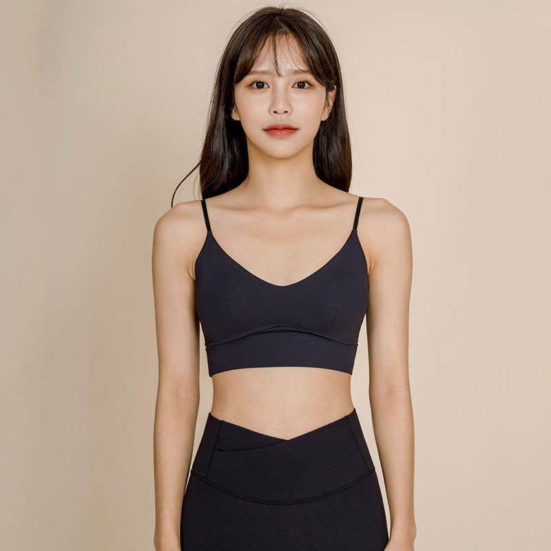 Seamless Wireless Spaghetti-strap Yoga Bra For Women