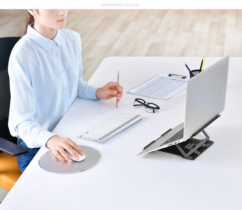 Aluminum Alloy Folding Multi-gear Adjustable Cooling Laptop Bracket