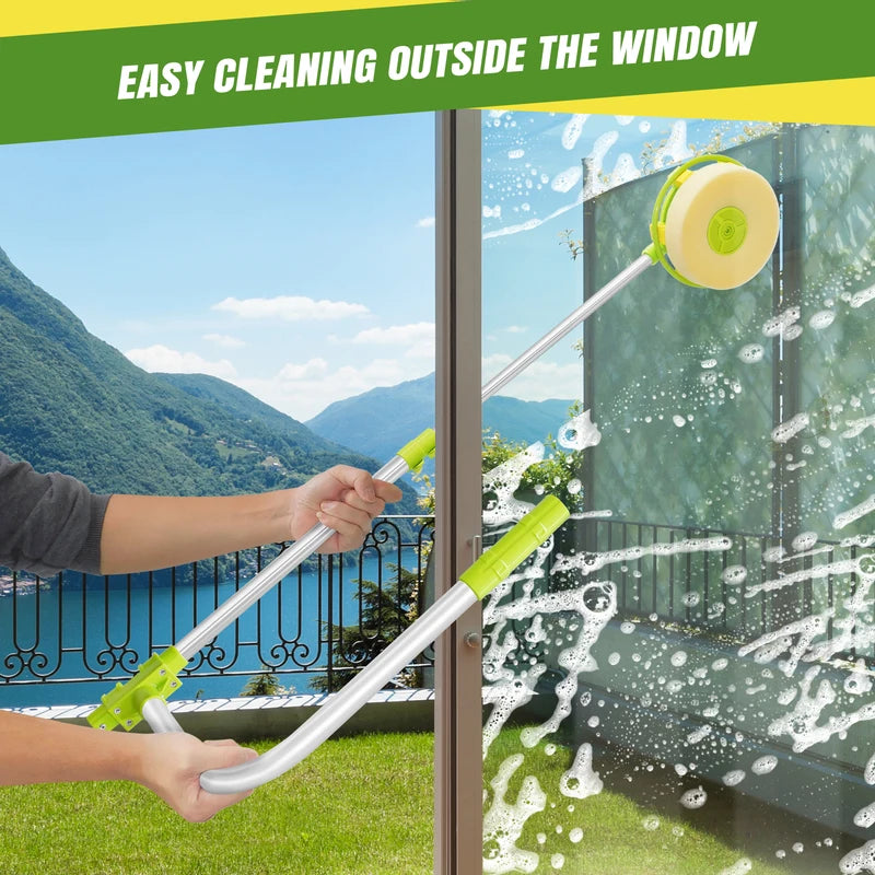 Telescopic Window Cleaning Tool High Rise Window Cleaner U Shape Smart Angle Adjust Wash Bar Cleaner With Squeegee
