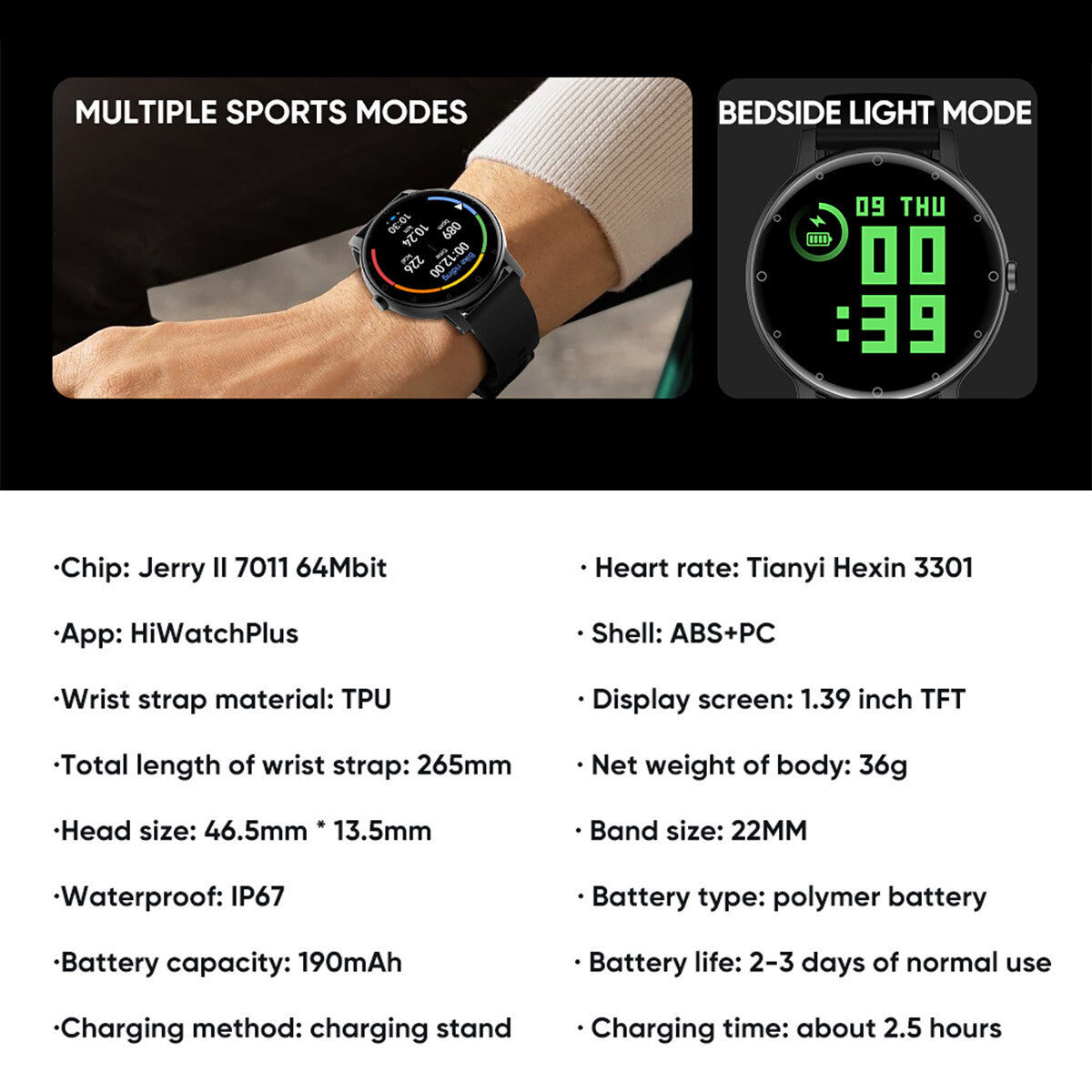 BT Bluetooth Call Smart Watch Outdoor Sports Fitness Tracker Voice Assistant