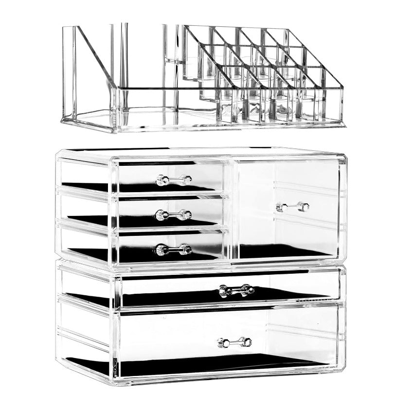 Drawer-style Makeup Box Desktop Transparent Acrylic Storage Rack For Cosmetics And Skincare Dressing Table