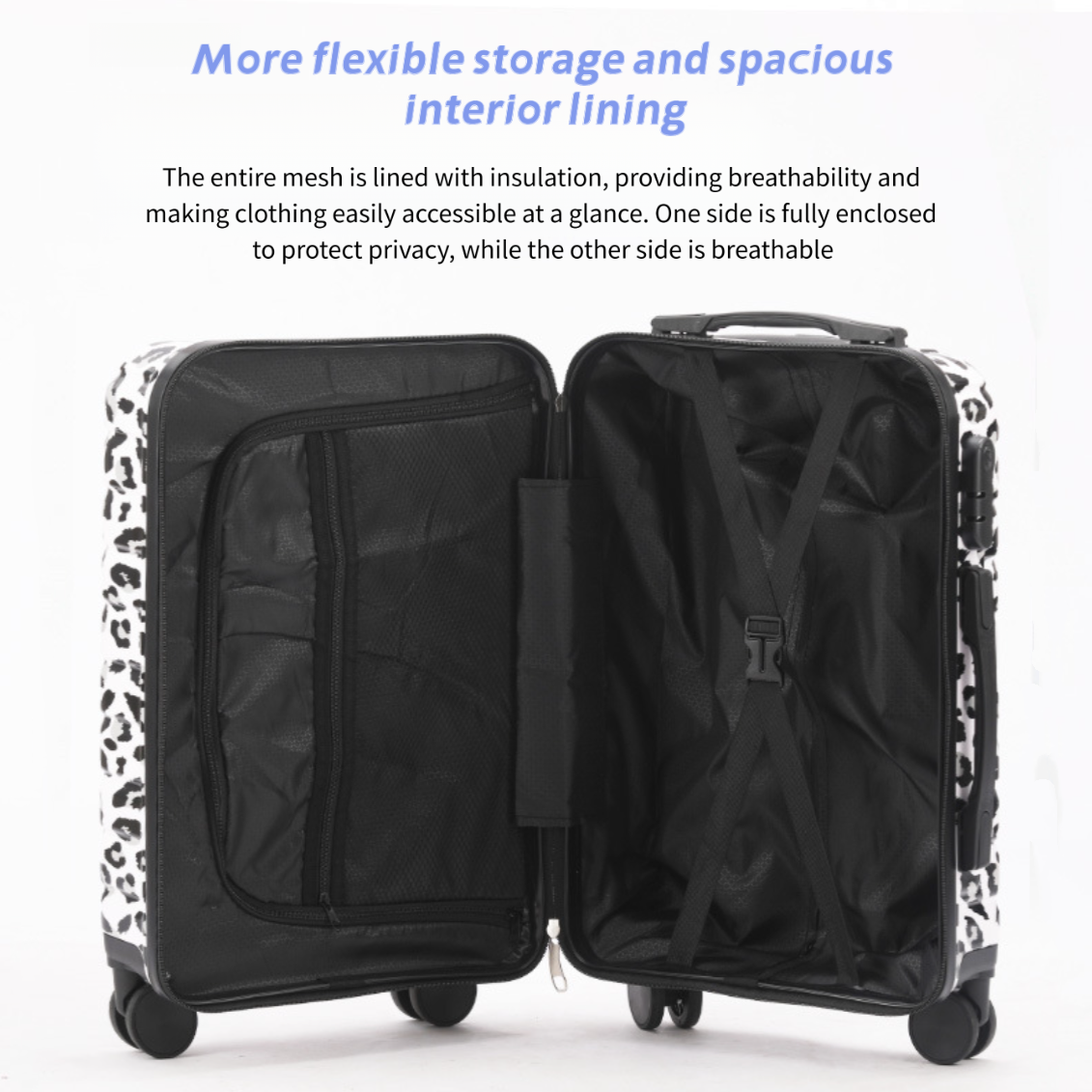 2-piece Luggage Set, 20 Inches, With Makeup Bag, 20 Inch Hard Shell Expandable Lightweight Luggage, 360 Degree Rotating Wheels, Large Capacity Lightweight Travel Luggage. Side Hook, Independent Lock,