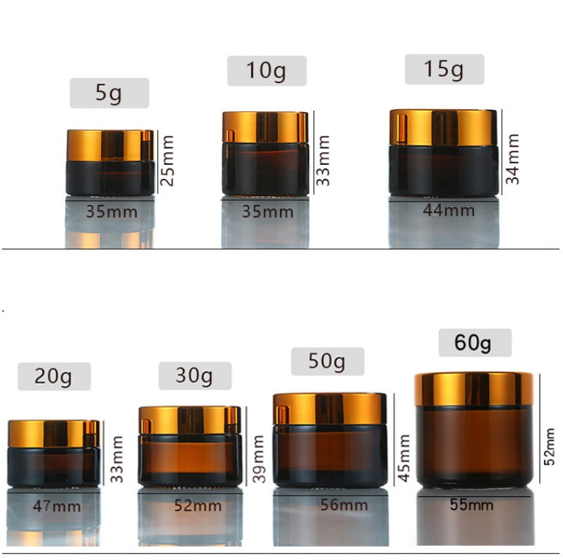 Amber Glass Cream Jar For Light-sensitive Products