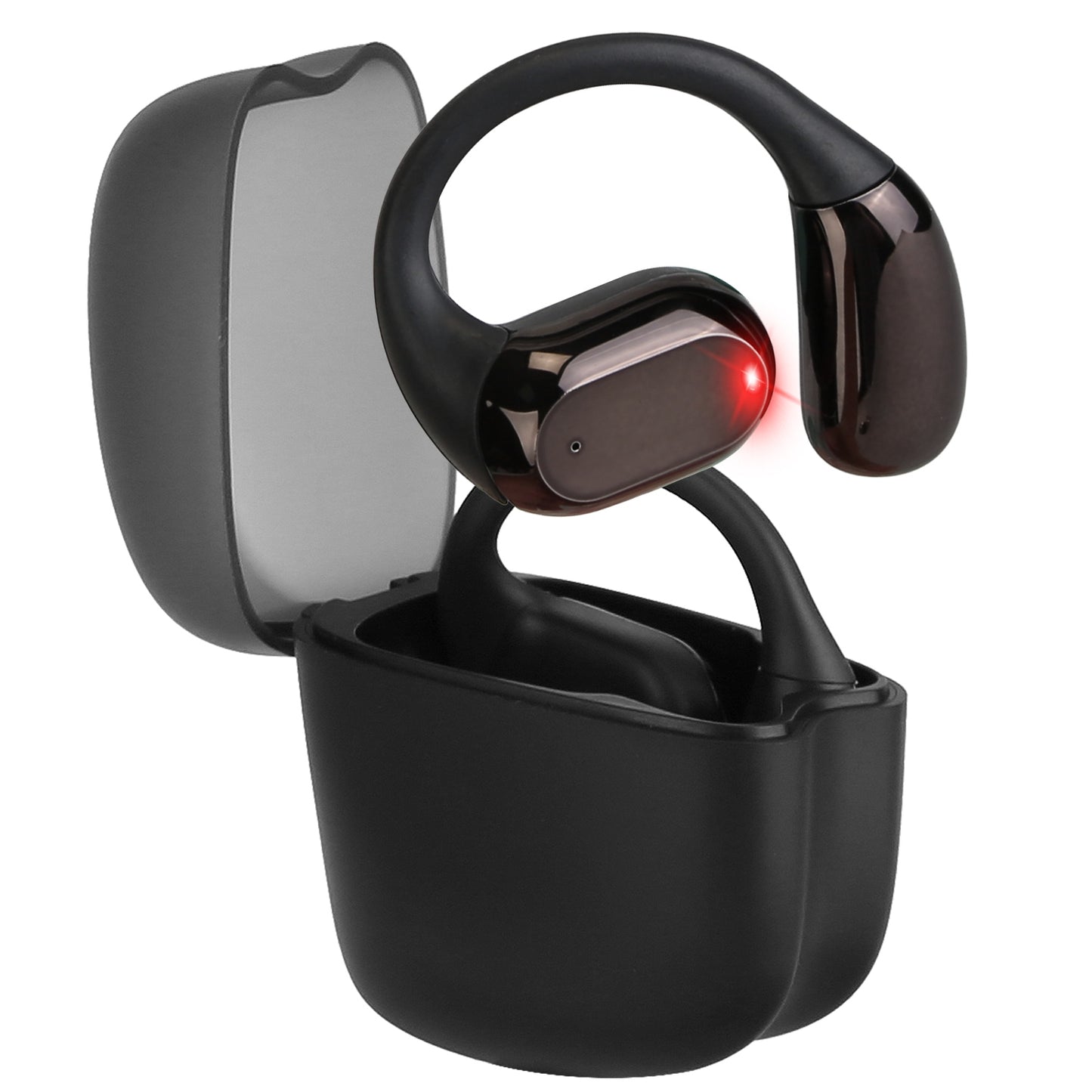 1 Set Wireless V5.4 Open Ear Earbuds With Earhook LED Display Charging Case IPX5 Waterproof 300Hrs Standby Time Touch Control Stereo Sport Headphones For Workout Running