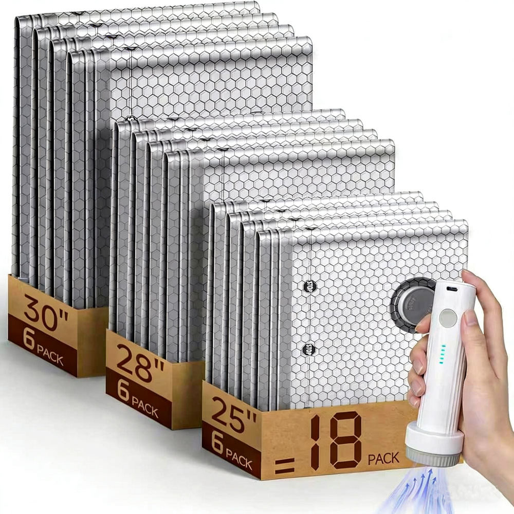Vacuum Compression Travel Storage Bag With Electric Pump