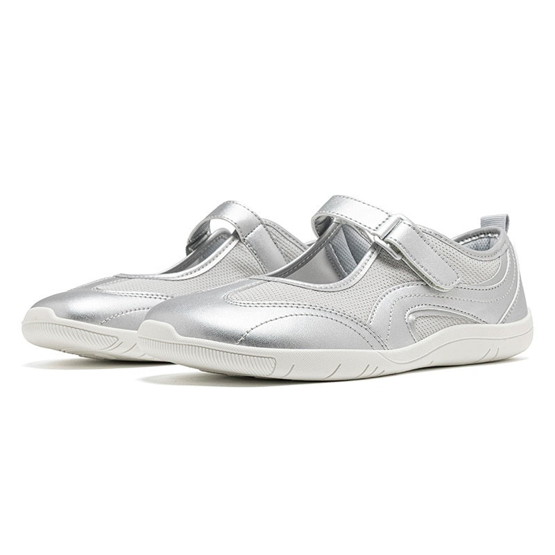 Wide-toe Mary Jane Shoes Breathable Mesh Lightweight For Outdoor Casual Wear