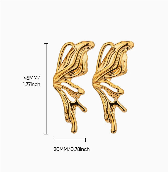 Niche High-end 3D Butterfly Stud Earrings Niche Ear Accessories